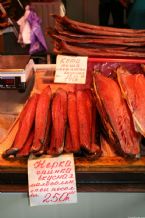 Smoked Salmon, Open Market on Petropavlovsk-Kamchatski, Kamchatka, Russia, 2005