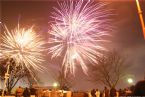 Fireworks over Danube, New Year 2006, Bratislava Slovakia