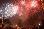 Fireworks over Danube, New Year 2006, Bratislava Slovakia