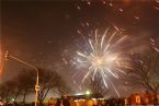 Fireworks over Danube, New Year 2006, Bratislava Slovakia