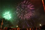 Fireworks over Danube, New Year 2006, Bratislava Slovakia