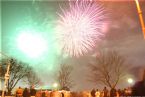 Fireworks over Danube, New Year 2006, Bratislava Slovakia