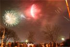 Fireworks over Danube, New Year 2006, Bratislava Slovakia