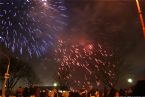 Fireworks over Danube, New Year 2006, Bratislava Slovakia