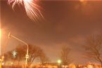 Fireworks over Danube, New Year 2006, Bratislava Slovakia