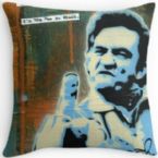 Johnny Cash Finger Throw Pillow