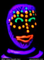 UV WildTribalDaygloFace transformations agostinoarts