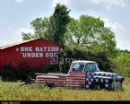 american flag painted car in rural arkansas BMC0GN