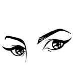 female eyes set three vector 718580