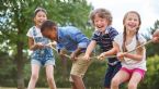 household children playing outside