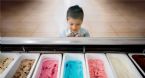 kid choosing ice cream flavors