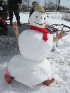 the barefoot snowman