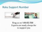 1 818 850 7806 Roku Helpline Number