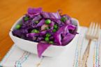 red cabbage peas