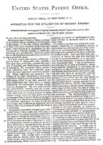 U.S. Patent on FREE energy