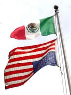 mexican flag american flag upsidedown ... (Click to enlarge)