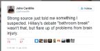 CLINTON BATHROOM BREAK TWEET