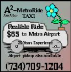 Ann Arbor Area Metro Ride Taxi and Car Service ... (Click to enlarge)
