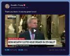 Trump Thanks McCarthy for Thanking Him