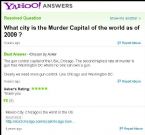 YAHOO ANSWERS WHAT CITY IS THE MURDER CAPITAL